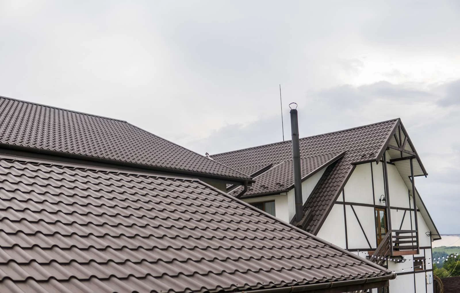 modern roof with tile