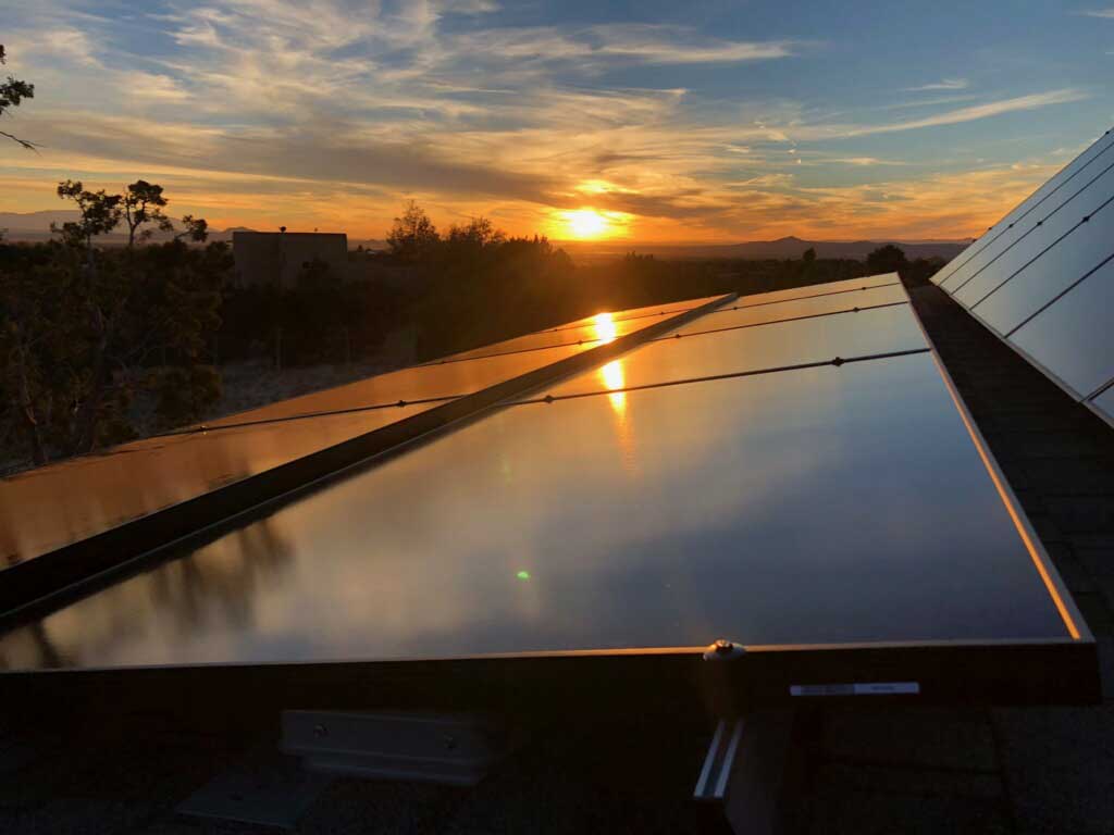 solar in sunset