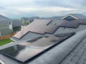 Solar Plates Installed On Roof