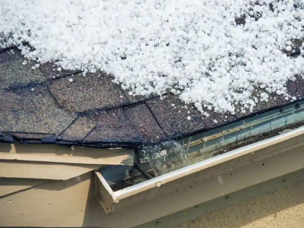 Hail damage roof