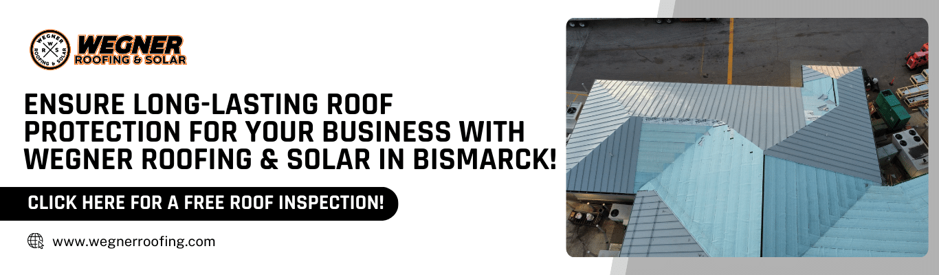 Commercial roofing near me services in Bismarck, ND with flat roofs, TPO, and metal roofing for your business needs.