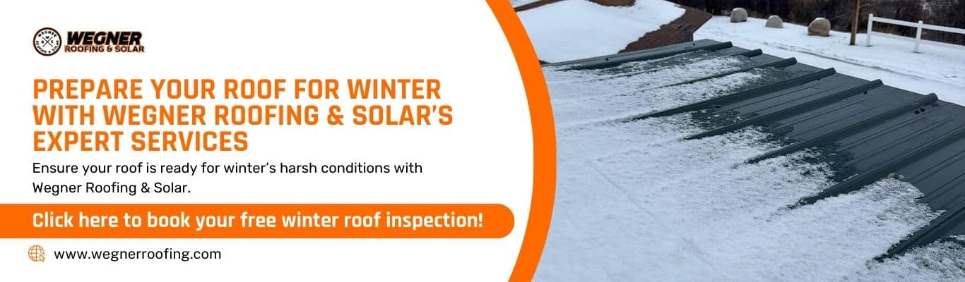Winter roof preparation by Wegner Roofing & Solar: a well-maintained Billings roof ready for heavy snow season.