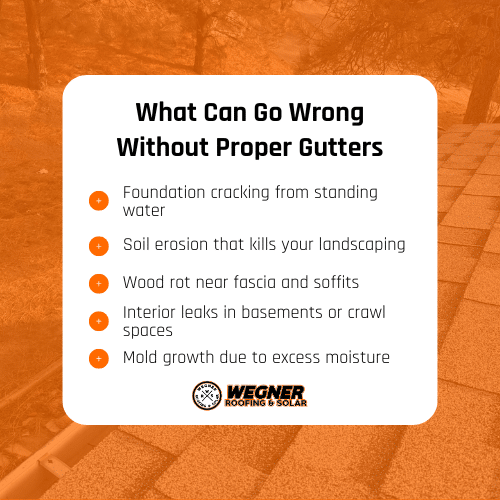 What can go wrong without proper gutters infographic by best gutter installation company in Nashville, TN