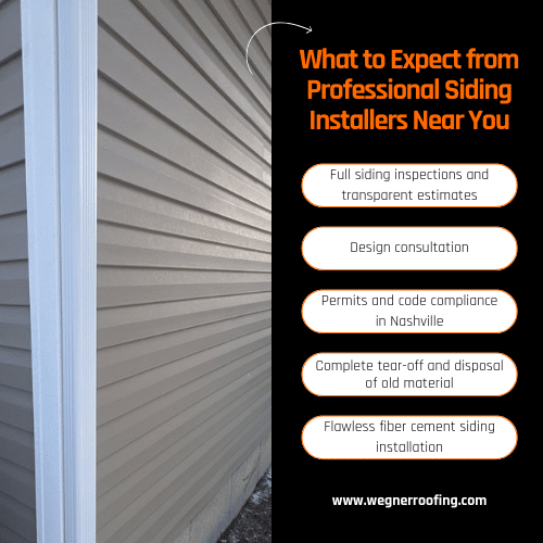 What to expect from siding installers near me – Nashville fiber cement siding services by Wegner Roofing & Solar