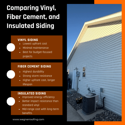 Comparing vinyl, fiber cement, and insulated siding on a Nashville home