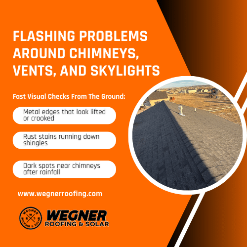 roofing companies near me: flashing problems around chimneys, vents, and skylights in Nashville TN