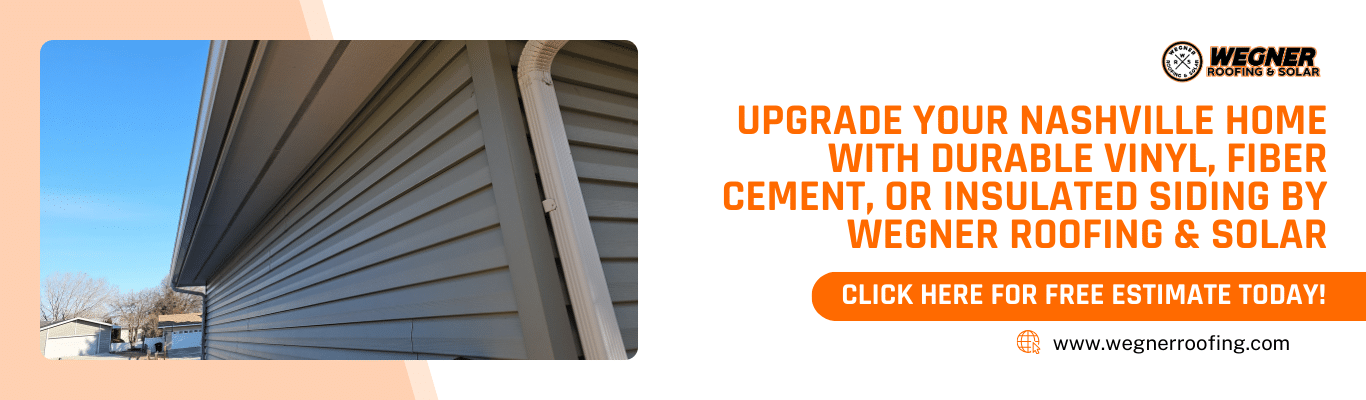 Vinyl siding installation on a Nashville home by local siding installers near me