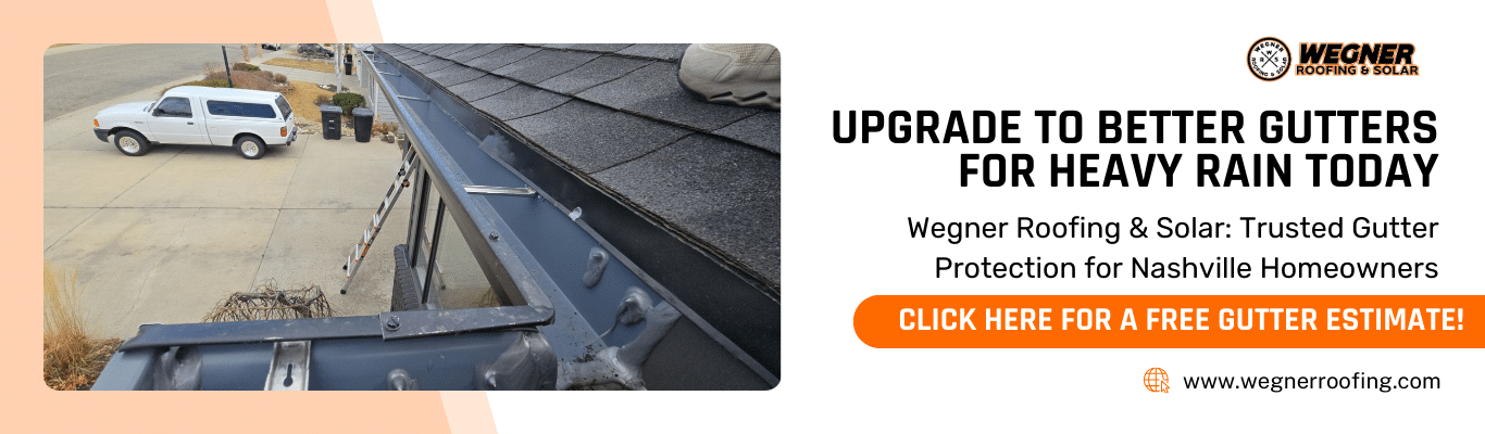 Best gutters for heavy rain upgrade with seamless gutter system on a Nashville home