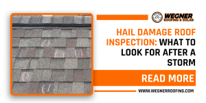 A visual guide showing circled marks, explaining how to spot and document hail damage roof inspection signs