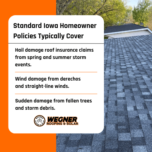 List of covered damages in standard policies for the roof insurance claim deadline iowa