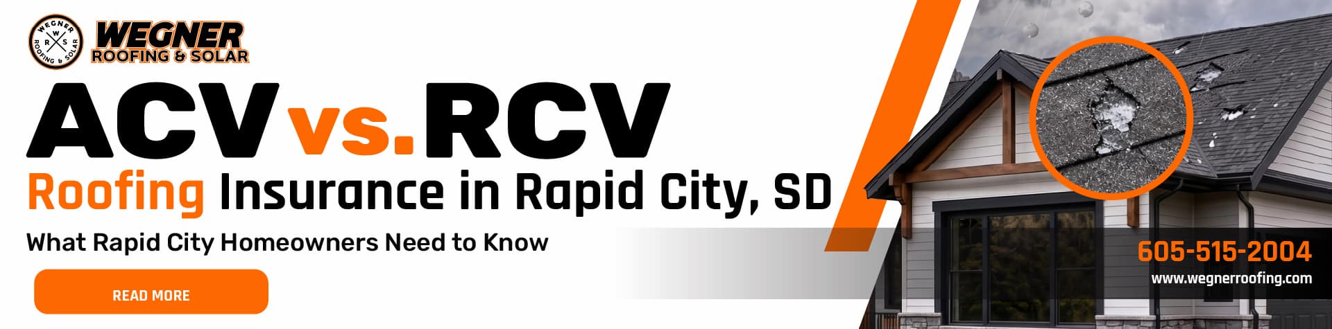 ACV vs RCV roofing insurance on hail-damaged roof in Rapid City, SD by expert roofing company